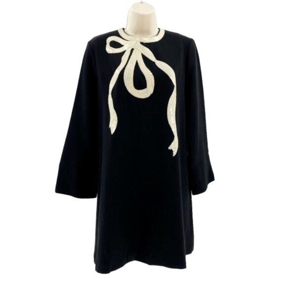 Tuckernuck | NEW Black Bow Jamie Long Sleeve Sequins Mini Dress Size XXS - Picture 5 of 12
